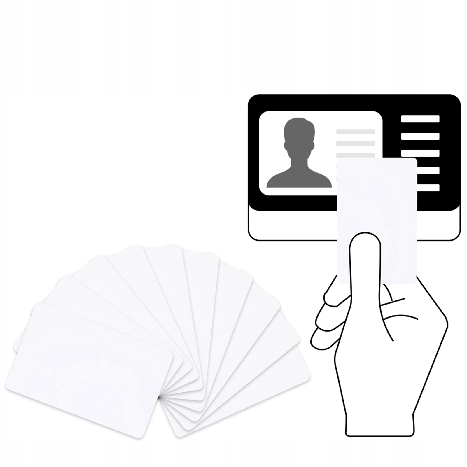 KARTA WISITA 13,56 MHZ PROGRAMOWALNA RFID 10PCS/SET