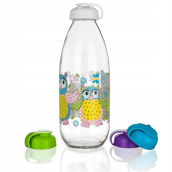 

Szklana butelka na mleko Owls Sowa 1000ml 1L