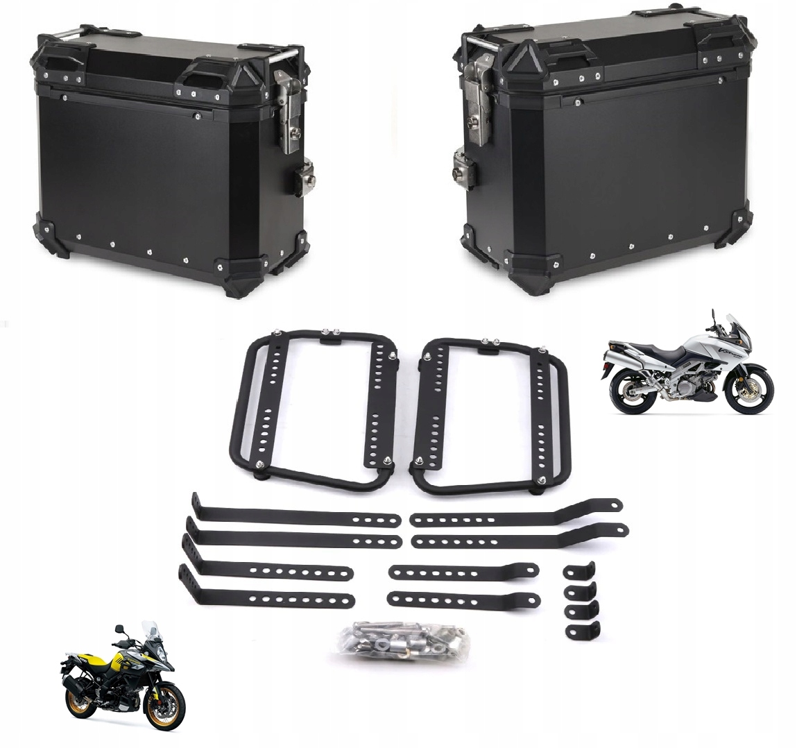 Hliníkové Motocyklové Kufry Rám Uni Sada Suzuki DL 650 1000 V-strom
