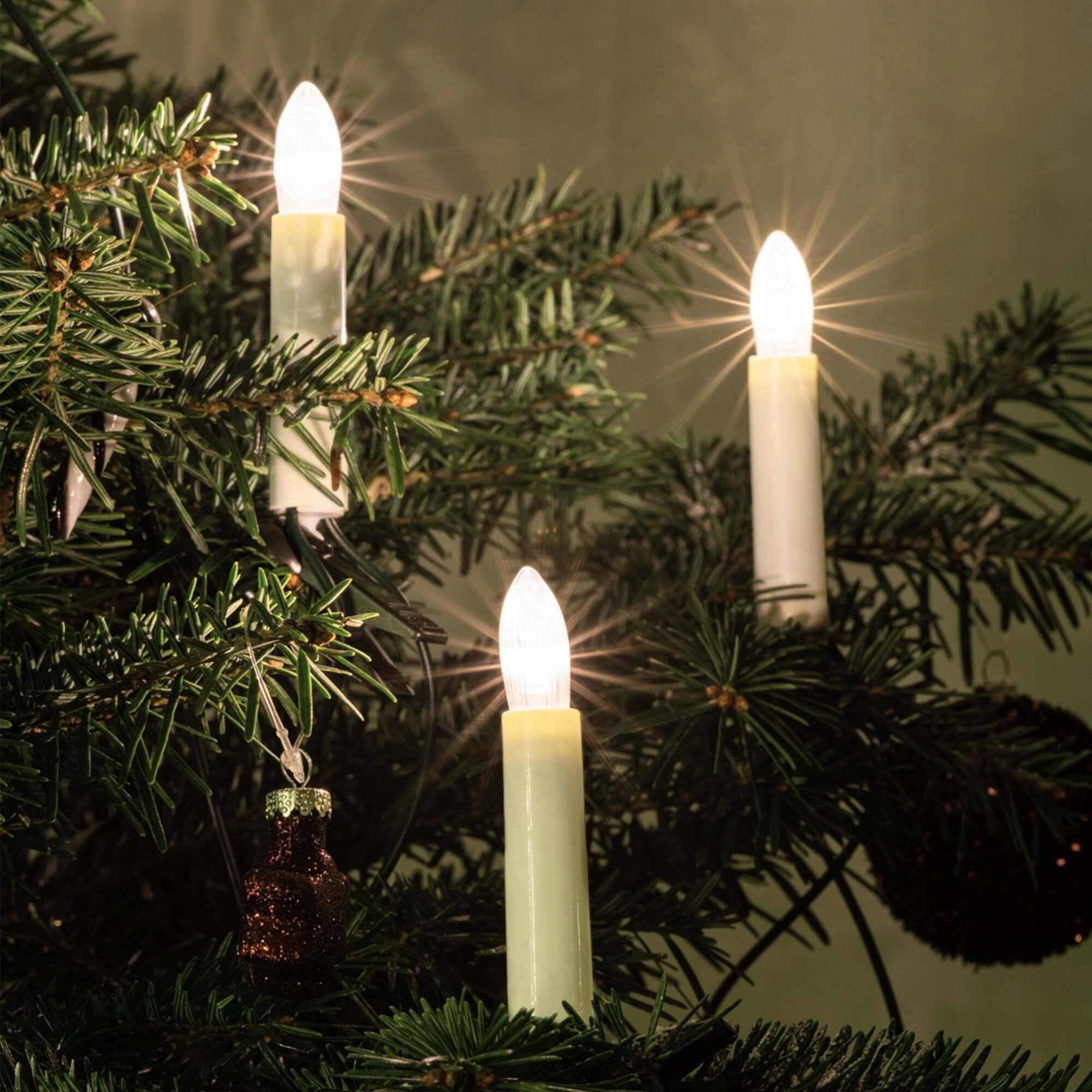 Hellum Świeczki Na Choinkę Z Klipsem Lampki Świąteczne 20 Świec LED — miniatura 6