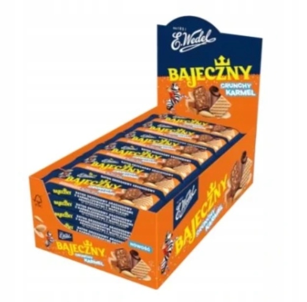 24x 40g Wedel Baton Bajeczny Bajeczny Crunchy Karmel Karton