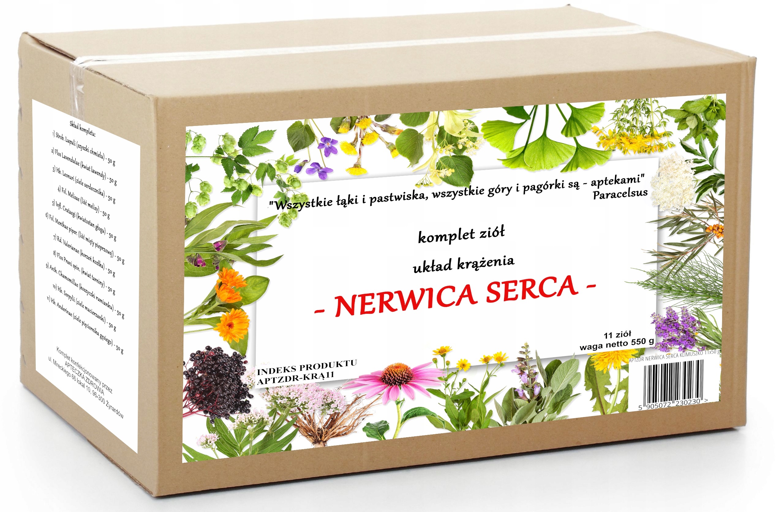 Nerwica Serca zioła na zaburzenia pracy serca 550 g tradycyjna receptura