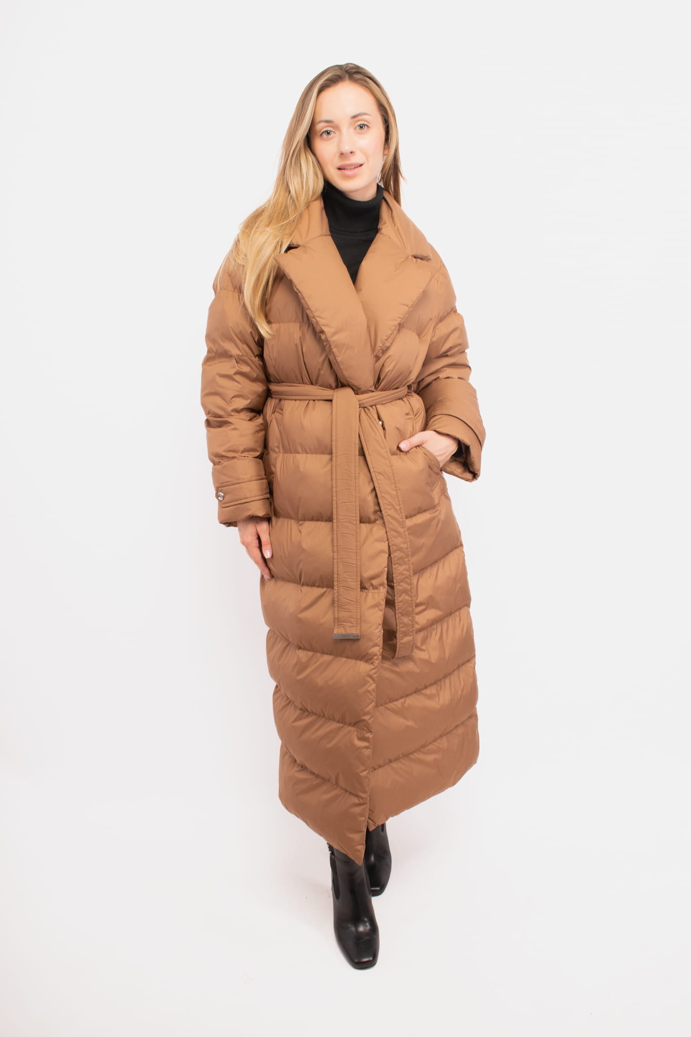 Płaszcz damski Pinko 103829 A0L5 brązowy Jackets: 44