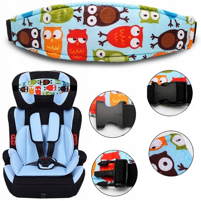 OPASKA PODTRZYMUJĄCA GŁOWKĘ DZIECKA PAS NA SEN FOTELIKA NA ZAGŁÓWEK AUTA