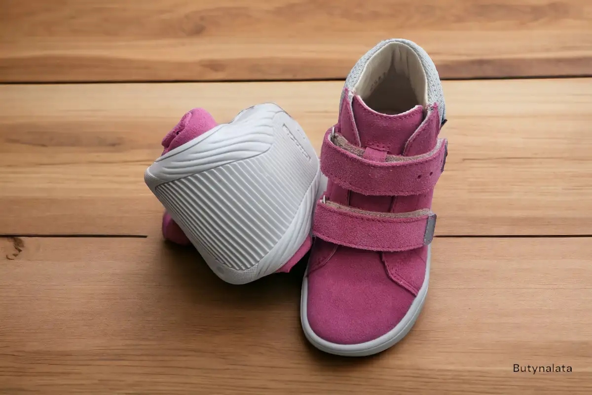 Bartek 14043 skórzane buty róż bez ocieplenia barefoot trzewiki rzep r. 32 Długość wkładki wew. 21 cm