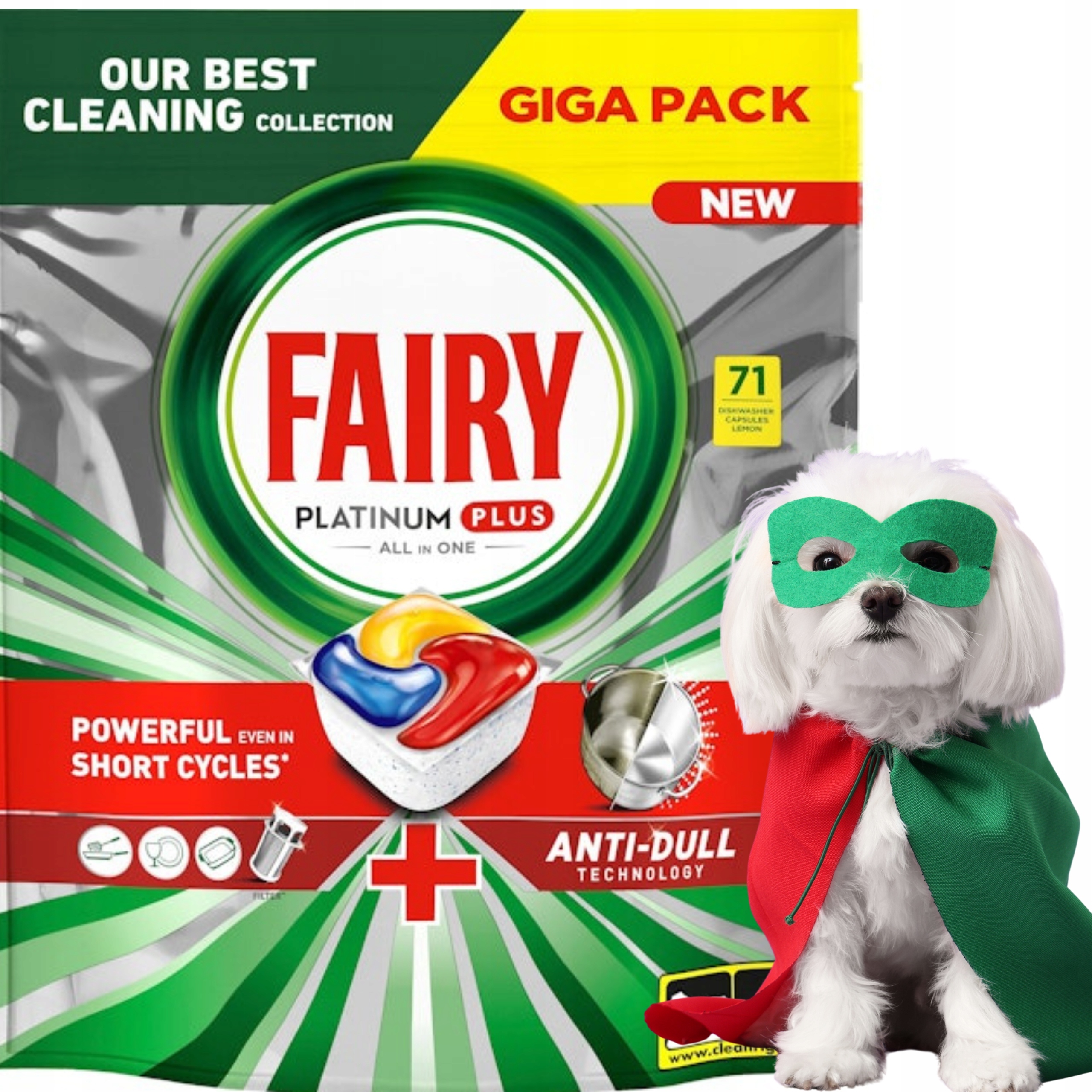 Fairy Platinum Plus капсулы для посудомоечной машины All In One 71 шт.