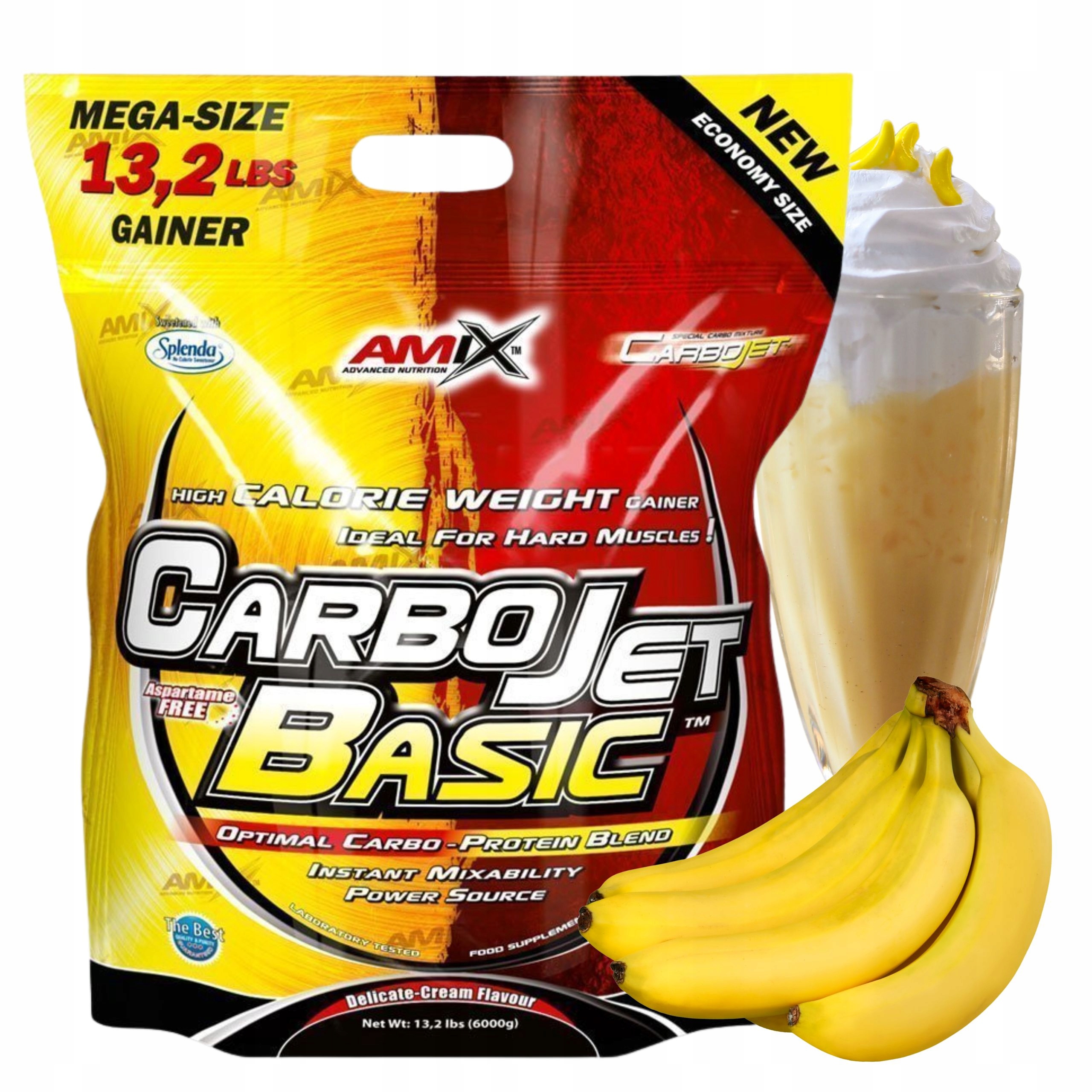 Protein Na Hmotu Sacharidy Energie Bílkoviny Wpc Gainer 6kg Banánová