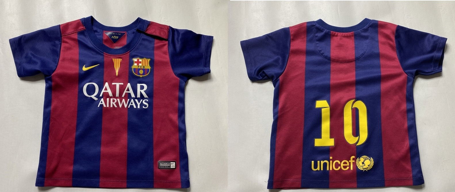 NIKE FC BARCELONA BARCA #10 Messi koszulka dla dziecka 1-1,5lat 80