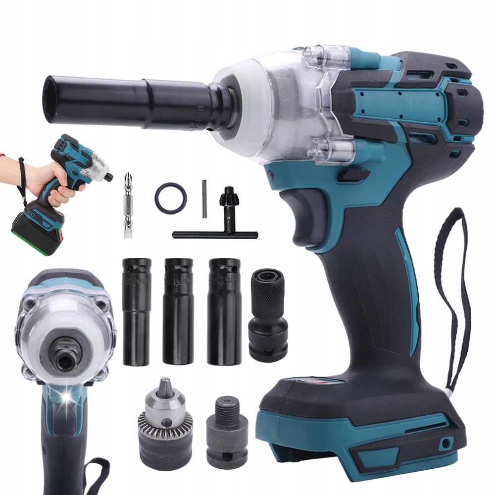 3V1 Bezkartáčový Rázový Utahovák 18V 520N.M 3000RPM 1/2" Pro Stavbu Strojů