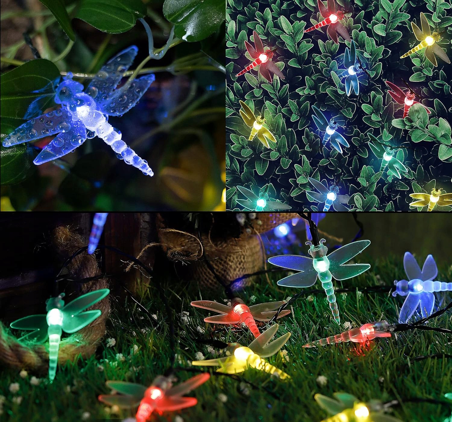 GIRLANDA SOLARNA OGRODOWA WAŻKI 30 LED 6,5M Lampki Solarne Ogrodowe Lampy Klasa efektywności energetycznej A