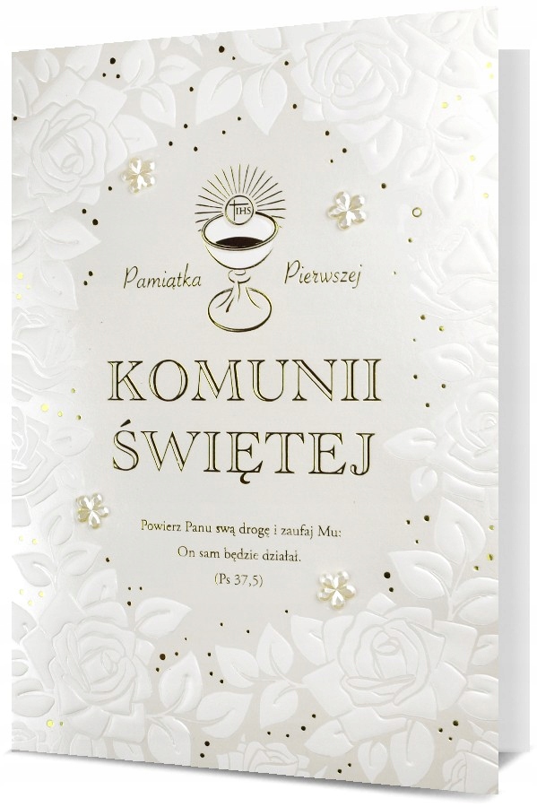 

Kartka na Komunię cudnie zdobiona Premium H2840