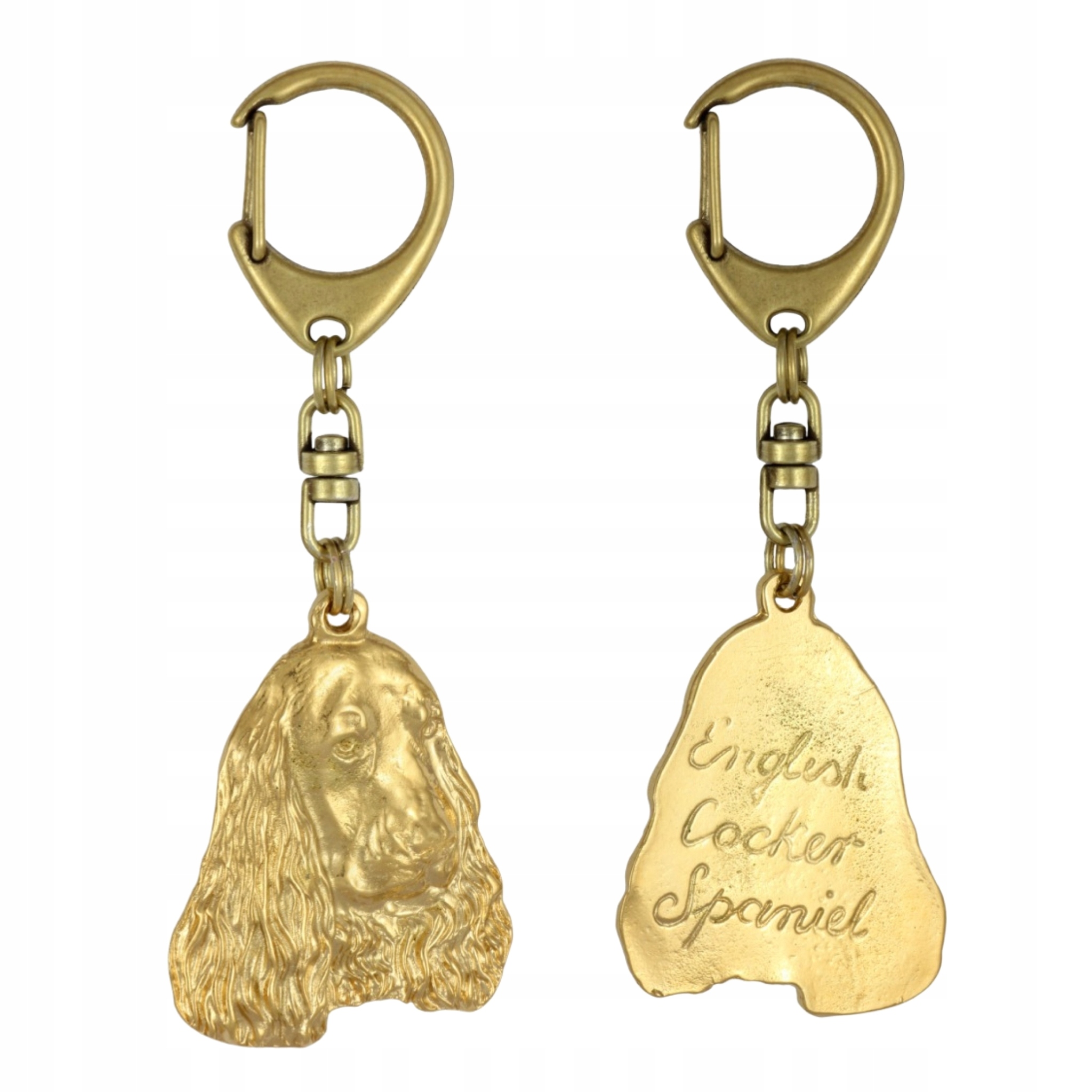 Anglický kokršpaněl I – pozlacený přívěsek na klíče na klíče se psem, ozdoba tore
