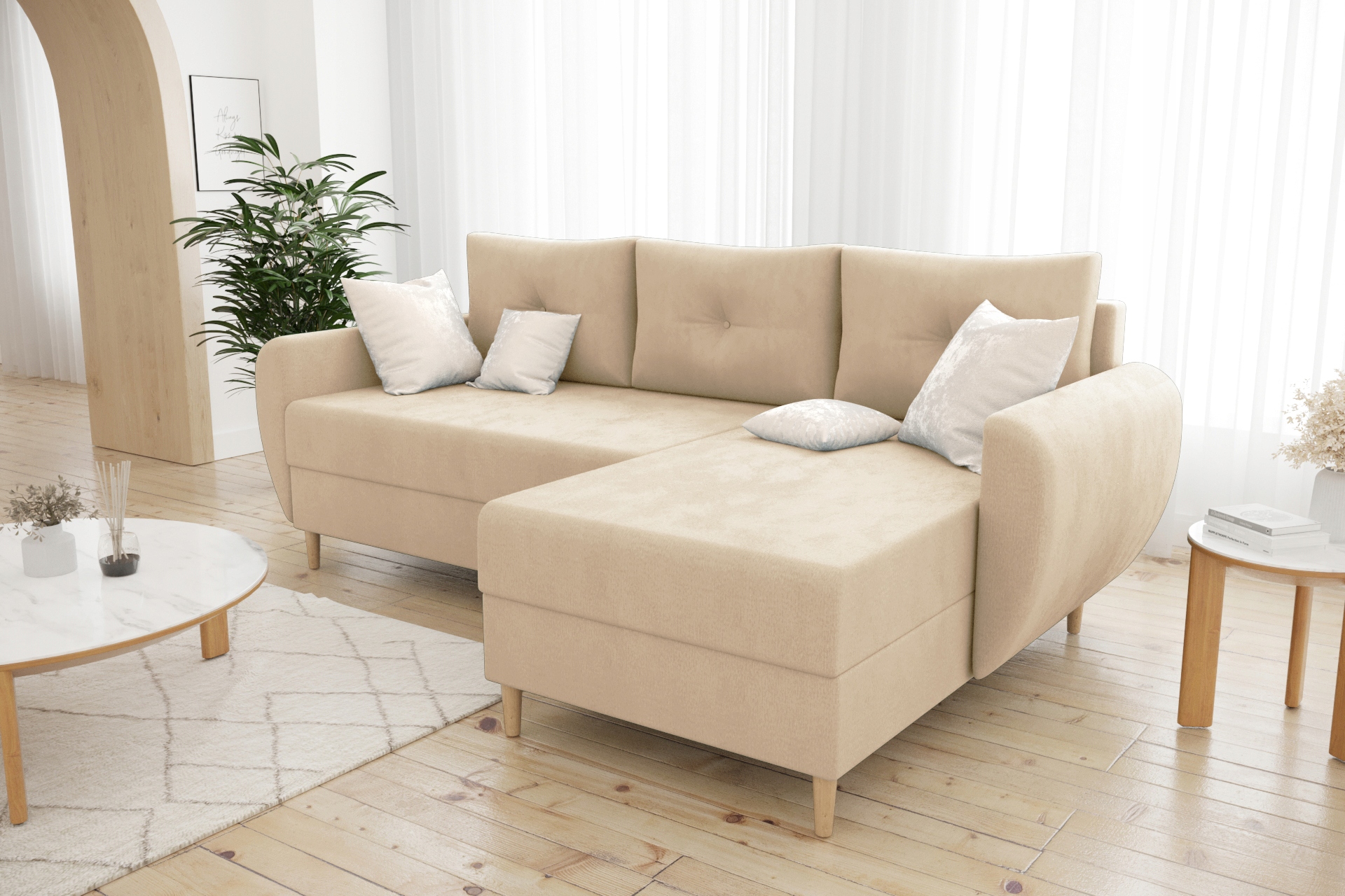 Rohová Sedací Souprava Funkce spaní Rohová Sedačka Bari RN04P O-sofa