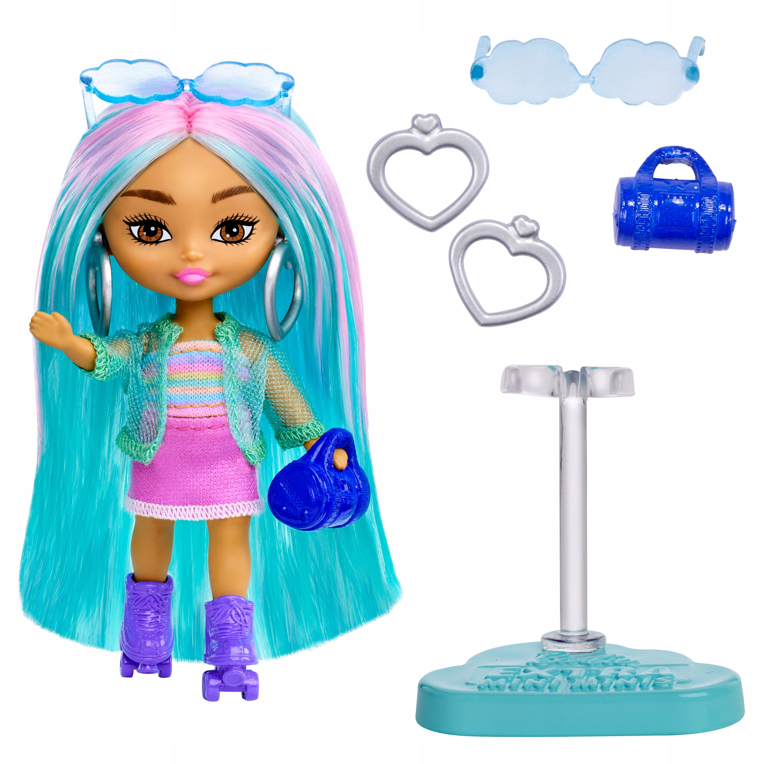 Кукла Барби EXTRA MINI MINIS радужные волосы Hln45 код производителя HLN45
