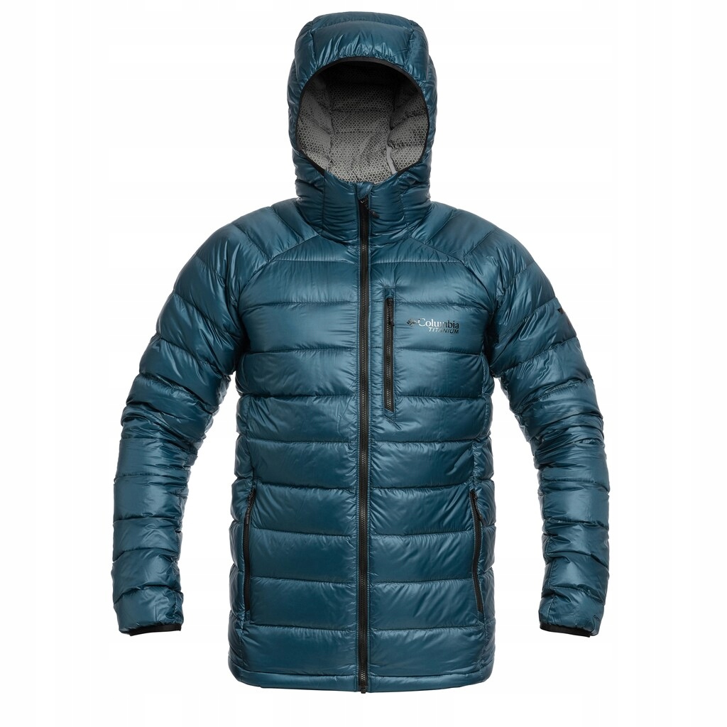 Péřová bunda s kapucí Columbia Arctic Crest Down Hooded Everblue L