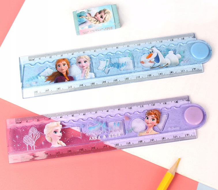 LINIJKA do szkoły FROZEN składana 30cm linijki dla dzieci dziewczynki Elementy zestawu linijka