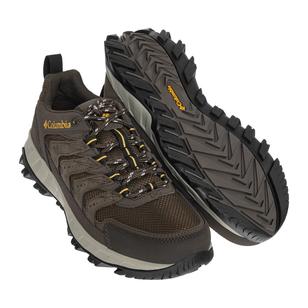 Trekkinové boty Columbia Strata Trail Waterproof Cordovan/Golden Yellow 45