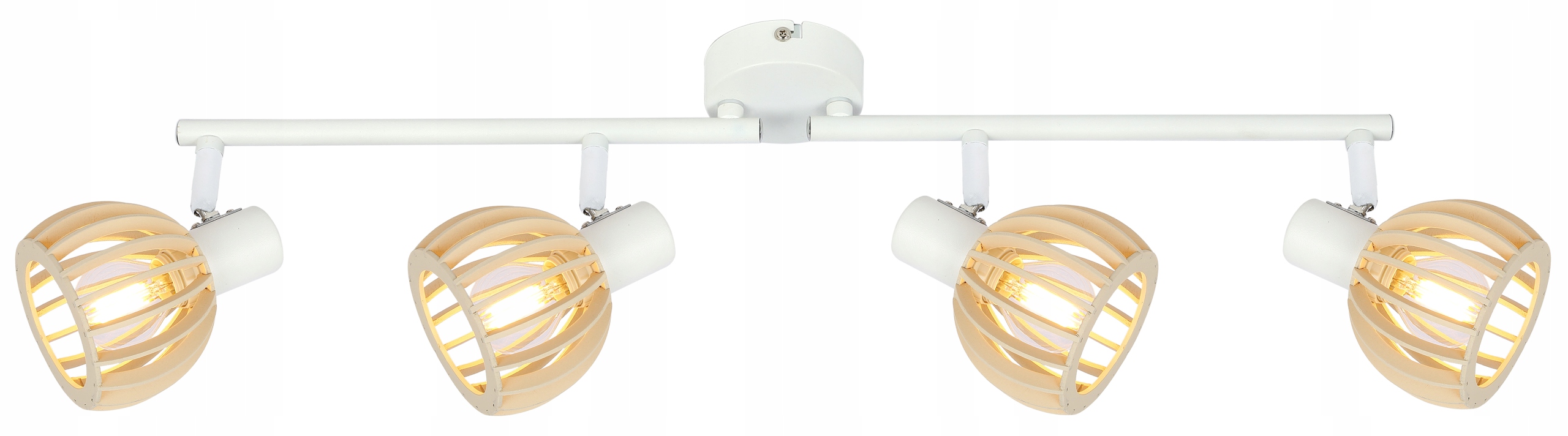 Stropní Svítidlo Lišta 4X25W E14 Kov+DŘEVO