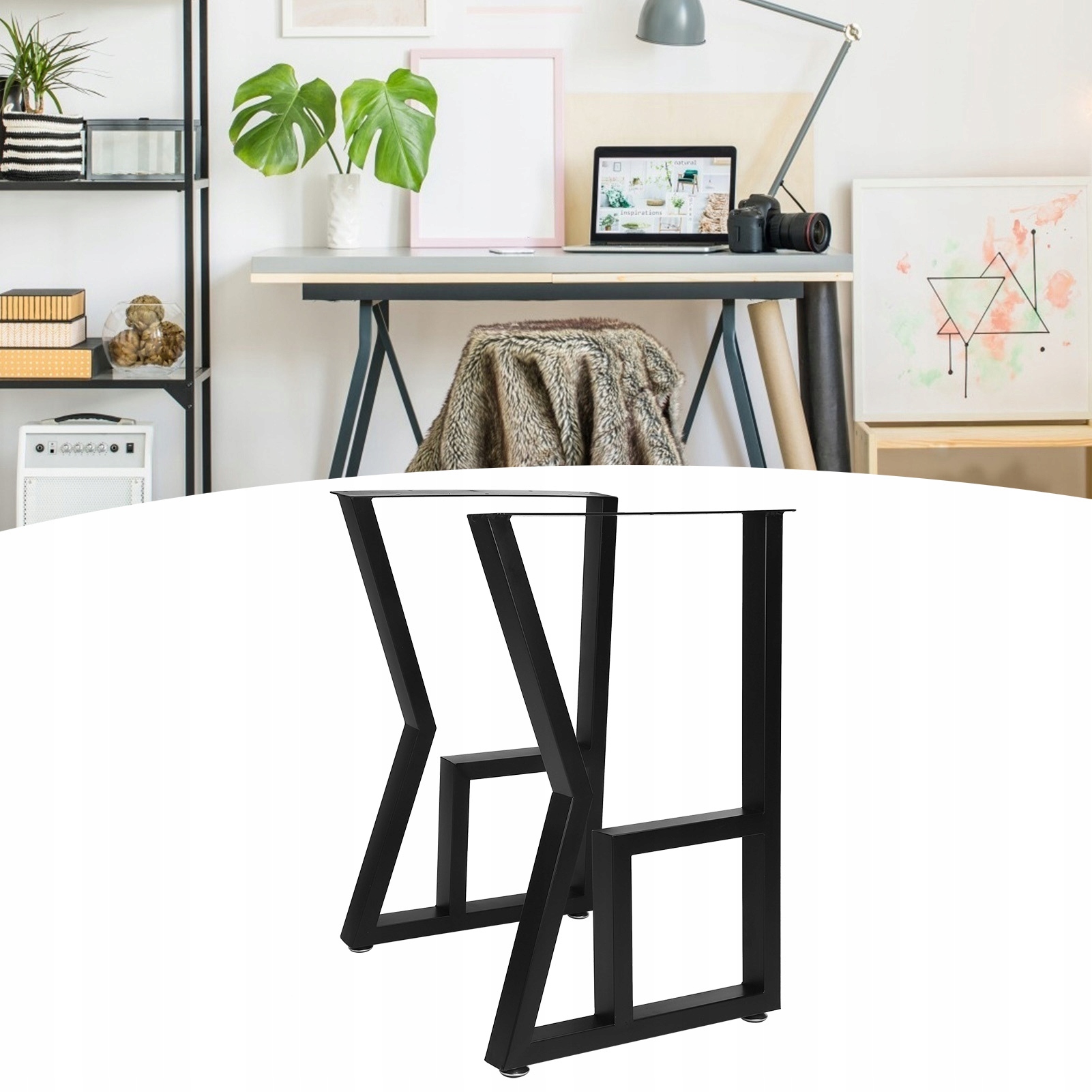 2 szt. DIY nóżki do mebli Industrial Metal Stół Typ samochodu Niezdefiniowany