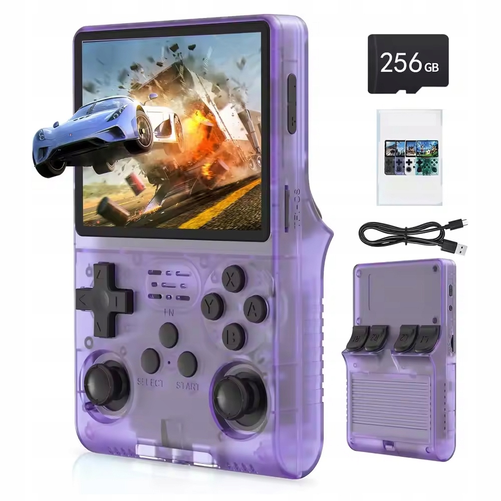 Konsola Przenośna 3,5" R40S Mini Do Gier Retro 30000+ Gierek karta 256GB