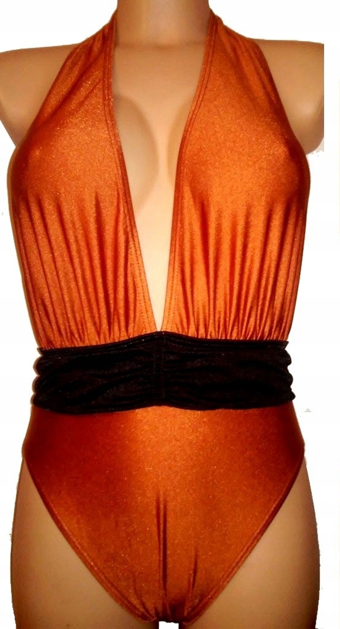 RICHARDS STRÓJ KĄPIELOWY 38 /36 uk10 monokini rudy gołe plecy