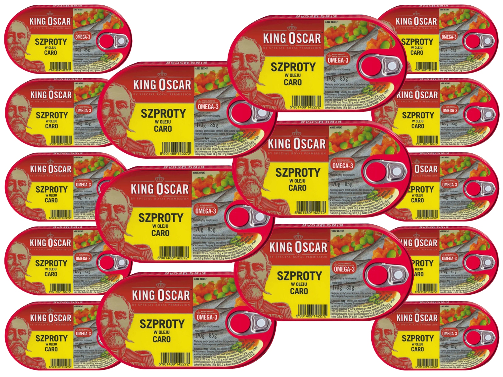 King Oscar Šproty v oleji Caro 160 g x 16