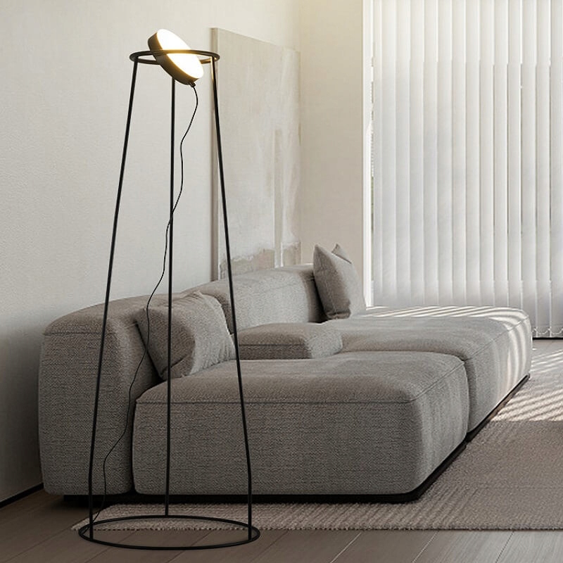 Metalowa Lampa Podłogowa Loft Czarna Rodzaj gwintu zintegrowane źródło LED