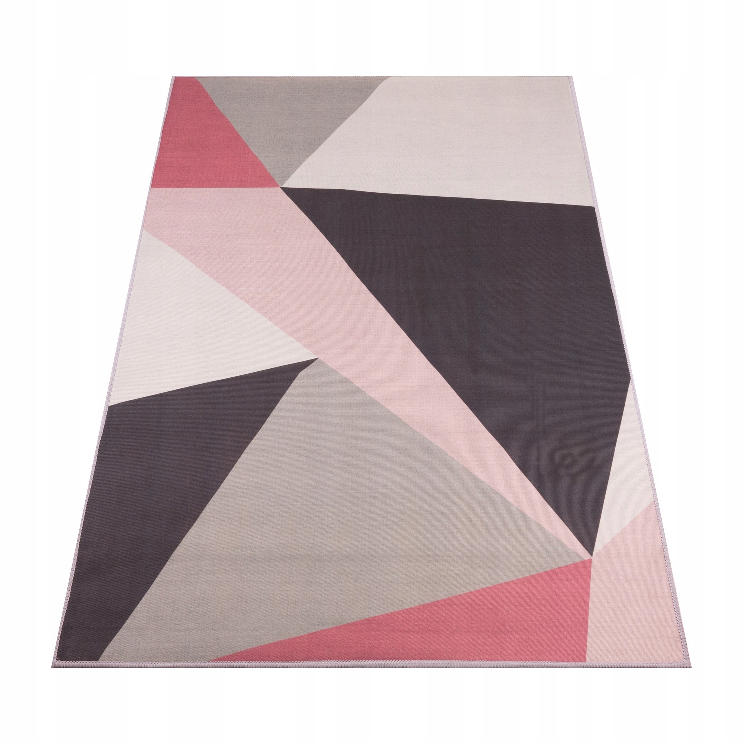 Koberec Růžovo-šedý 200 X 300 CM Geometrický Módní Protiskluzový Vzor Módní