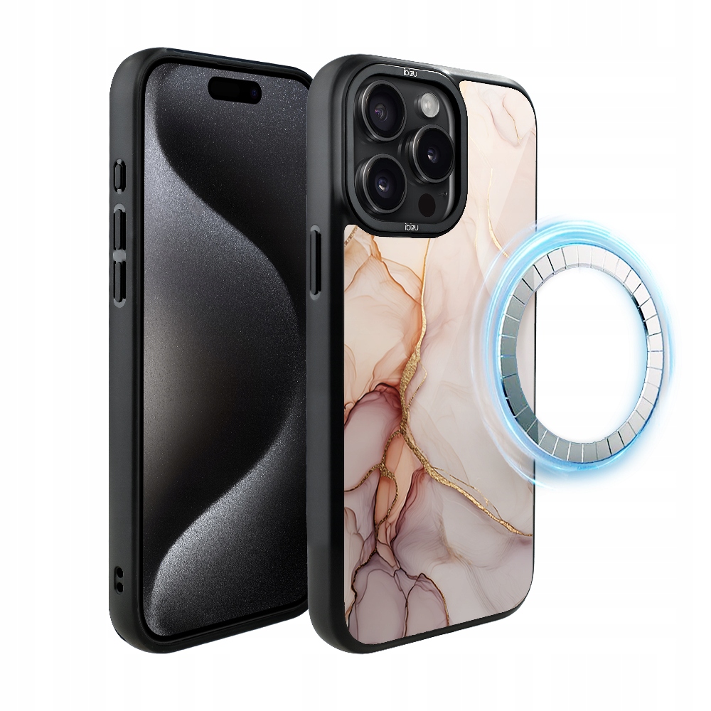 Pouzdro pro iPhone 15 Pro Ibizu DropGuard Matt s MagSafe, růžový alabastr