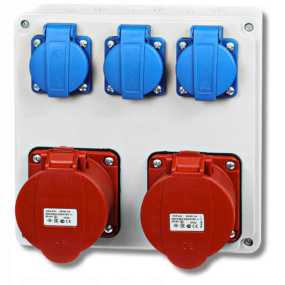 Stavební rozvaděč 32A 32/5 16A 16/5 5P 3x 230V