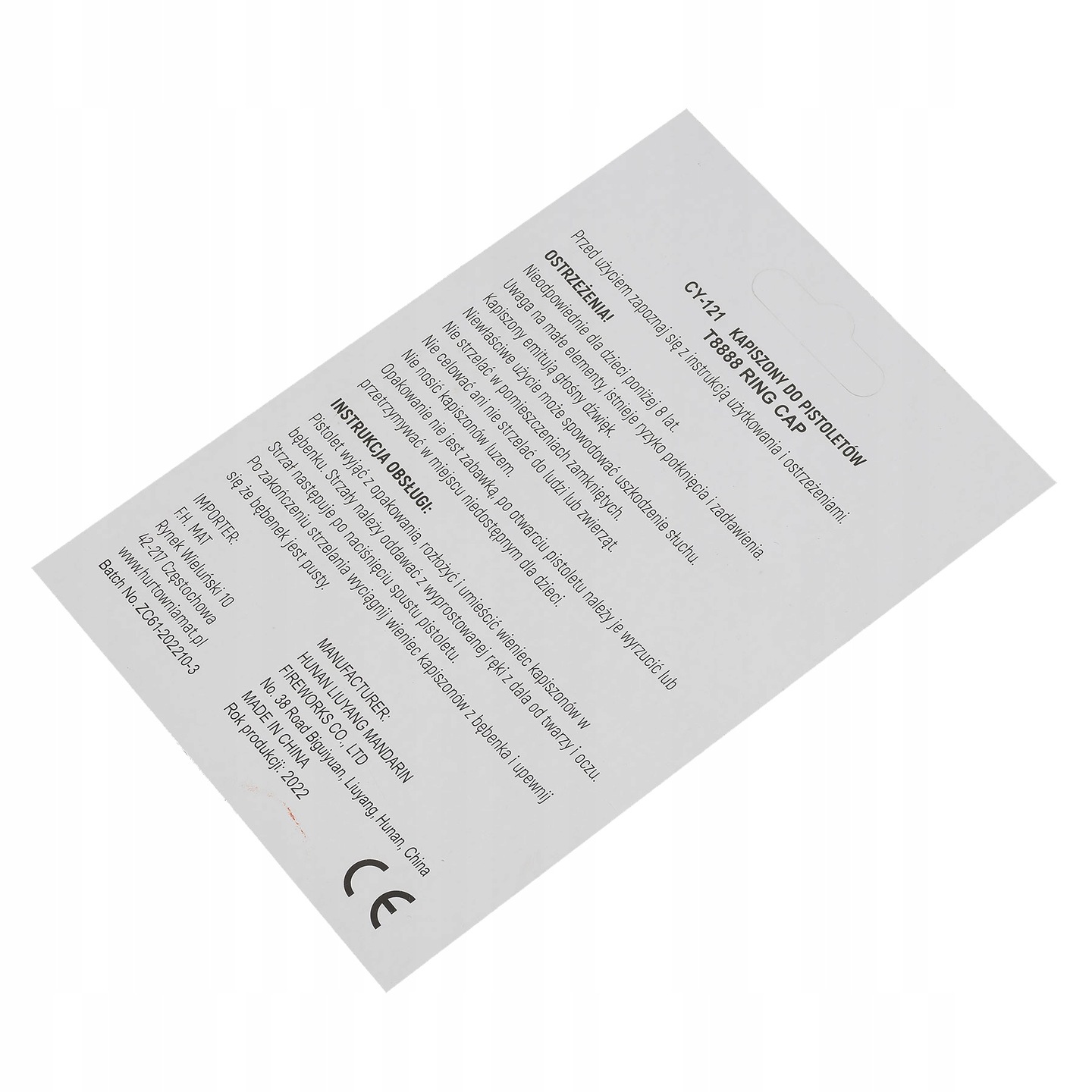 PISTOLET NA KAPISZONY SPŁONKĘ HUKOWY METALOWY SPŁONKA 12x72 864 STRZAŁY Materiał metal