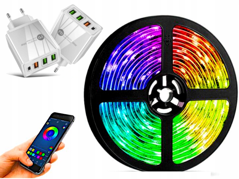 Barevné Rgb Led diody pro telefon výkonný Usb napájecí adaptér