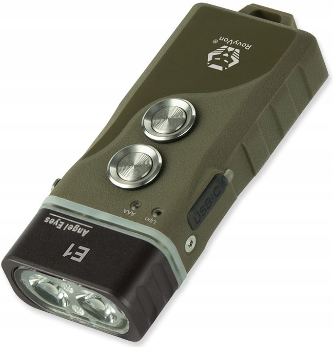 Latarka RovyVon Angel Eyes E1 Hybrydowa Akumulator i Bateria Aaa