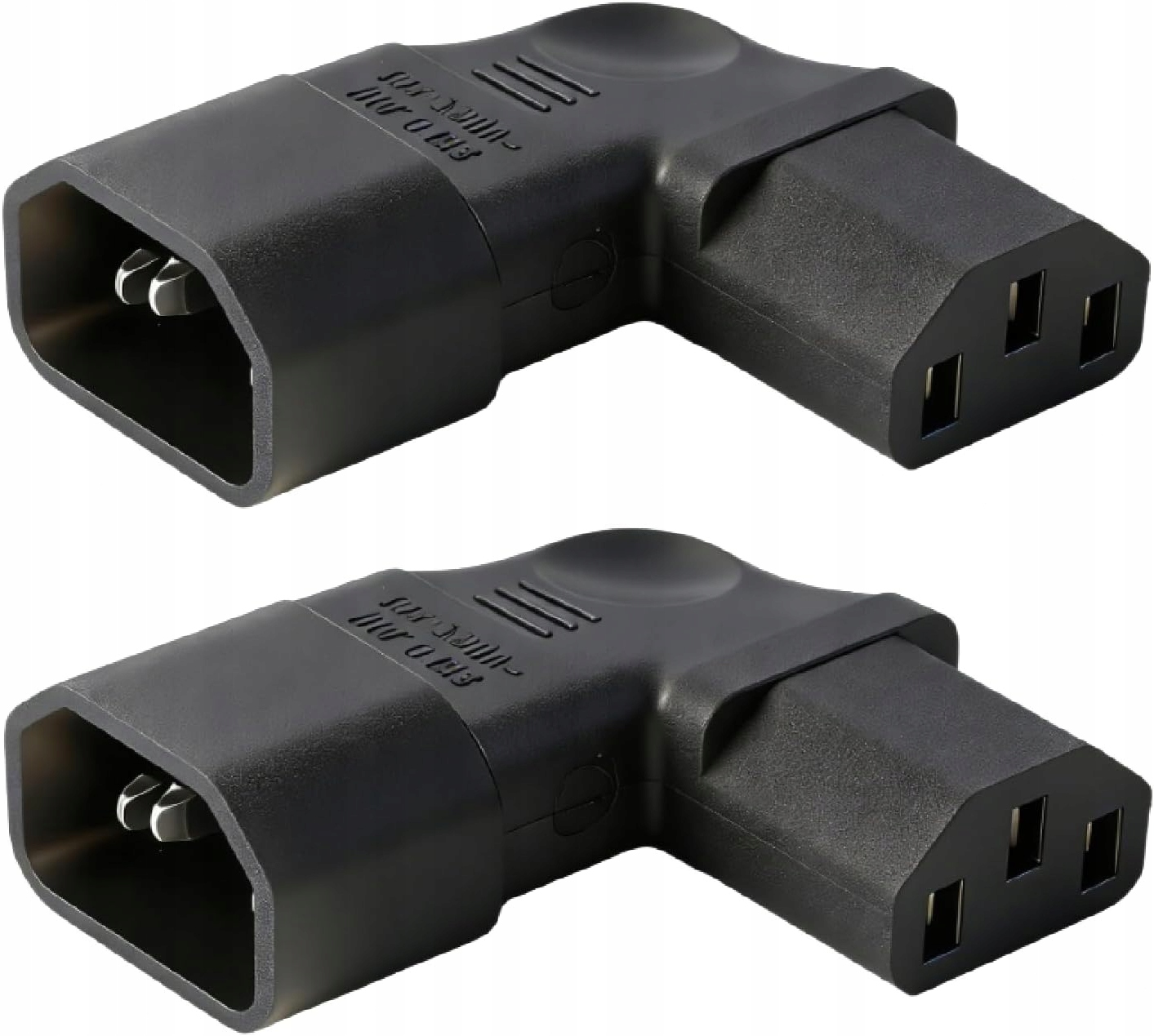 KĄTOWA WTYCZKA IEC C14 DO GNIAZDO C13 90 STOPNI KABEL ZASILAJACY 3PIN
