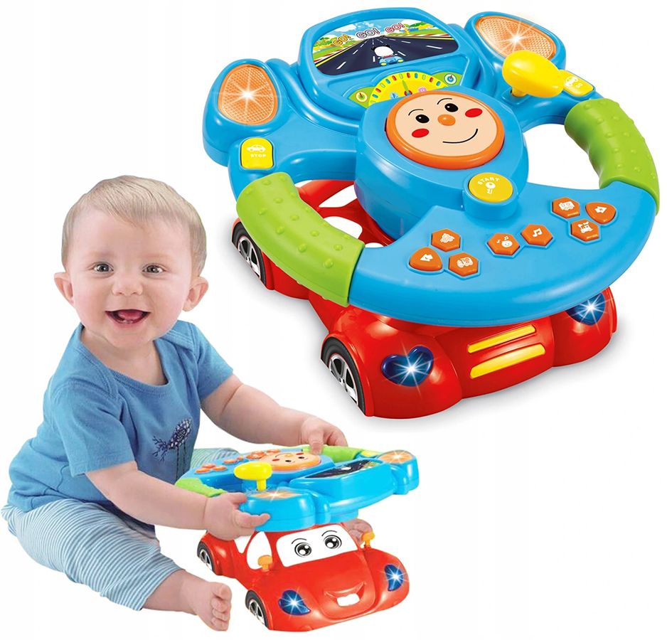 INTERAKTYWNA KIEROWNICA MUZYCZNA SAMOCHODOWA LED ZABAWKA INTERAKTYWNA Marka Stator