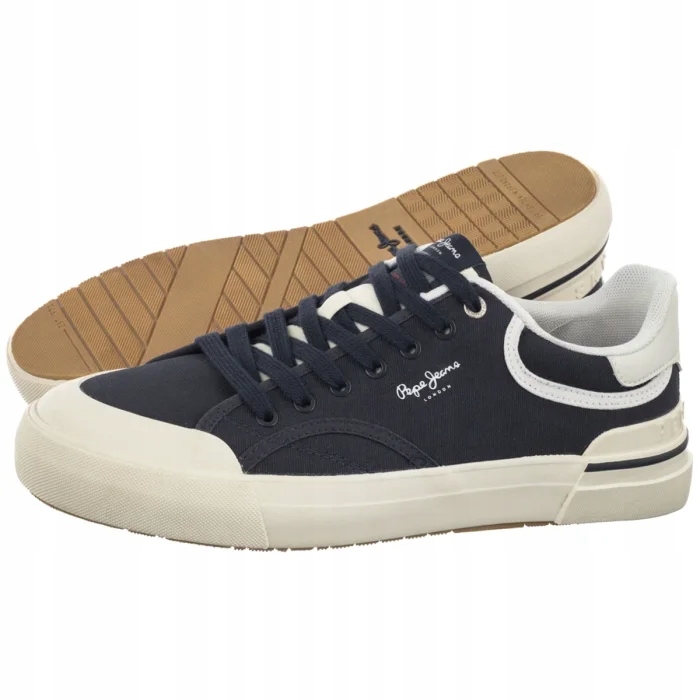 Pánské tenisky Pepe Jeans Nolan Basic Blue PMS300018 Tmavě modré