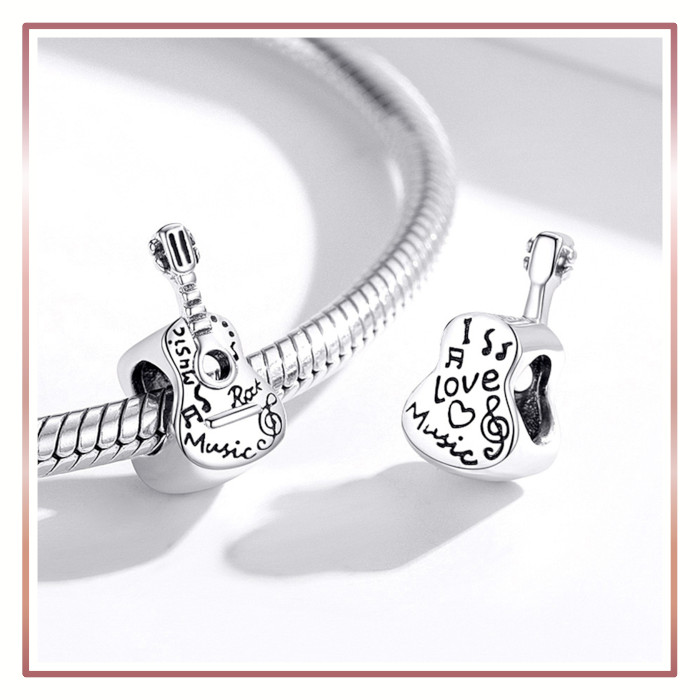 Charms GITARA ROCKOWA zawieszka S925 Marka A.R. Silver