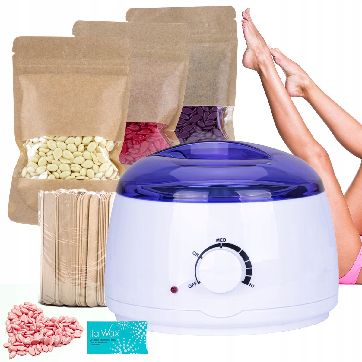 

Zestaw Depilacja 3x Wosk Twardy Ital Podgrzewacz