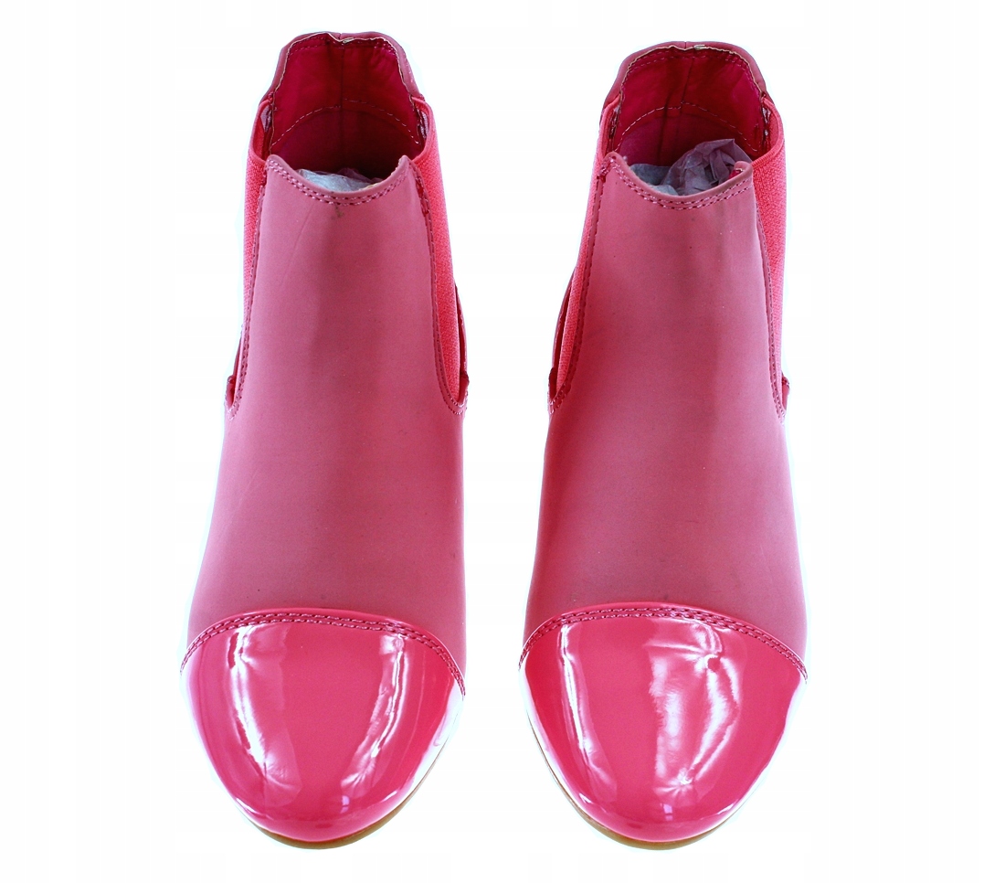 Botki Dziecięce Lakierowane Różowe Wsuwane 6331 rozmiar 35 Kolor różowy
