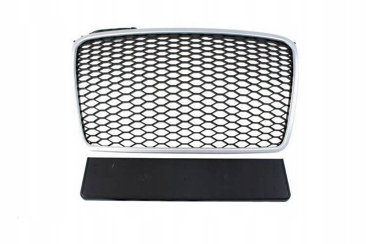 GRILL AUDI A4 B7 RS-STYLE SILVER-BLACK 04-08