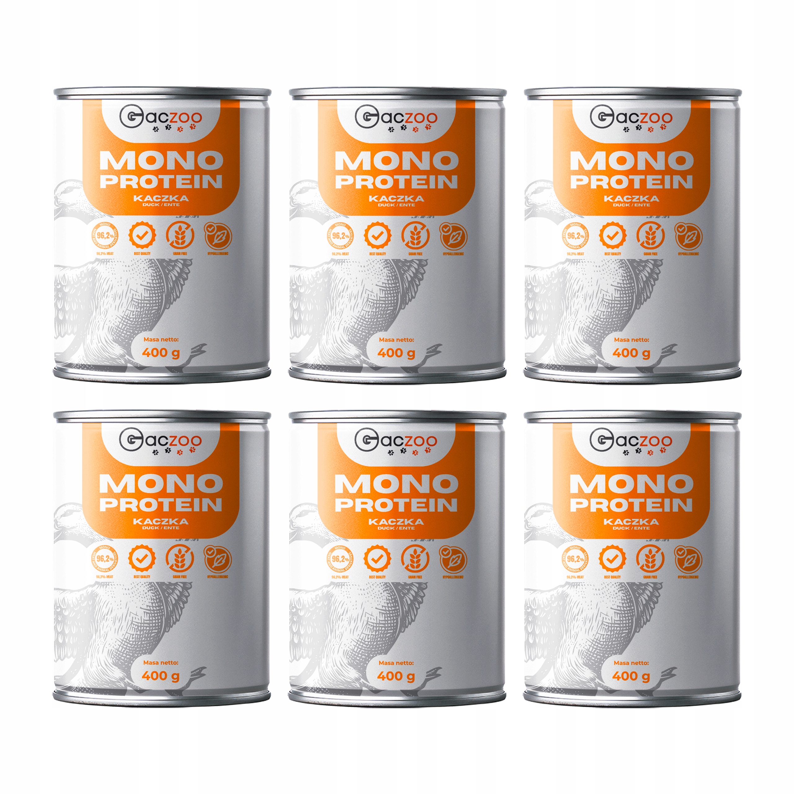 Gaczoo Mono Protein hypoalergenní krmivo pro psy Kachna 6 x 400 g