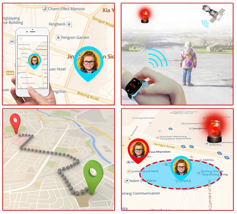 SMARTWATCH ZEGAREK DZIECI SIM LOKALIZATOR GPS LBS Kompatybilność systemowa Android iOS