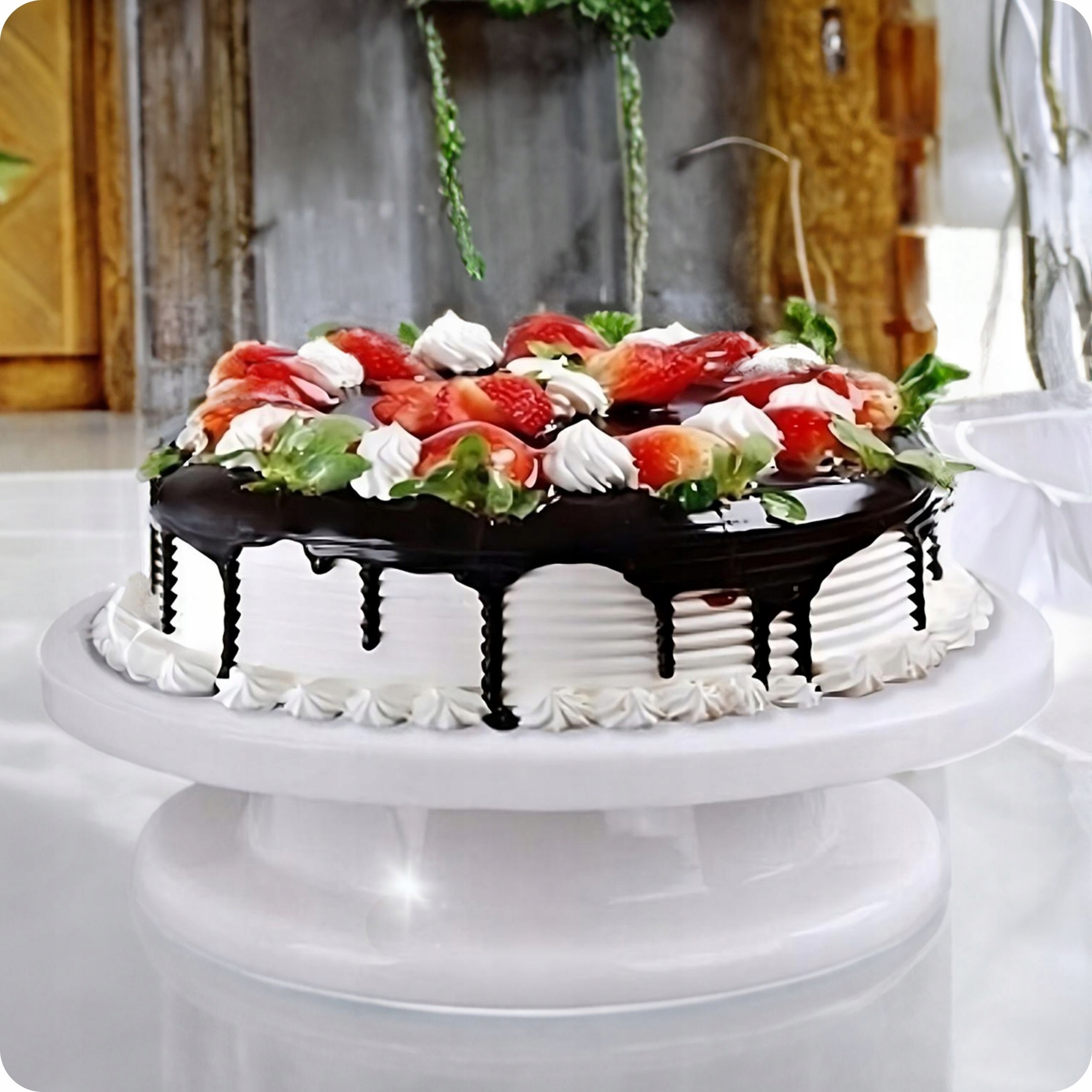 PATERA OBROTOWA NA CIASTO TALERZ OBROTOWY PATERA DO TORTU 28cm STABILNA Waga 200 g