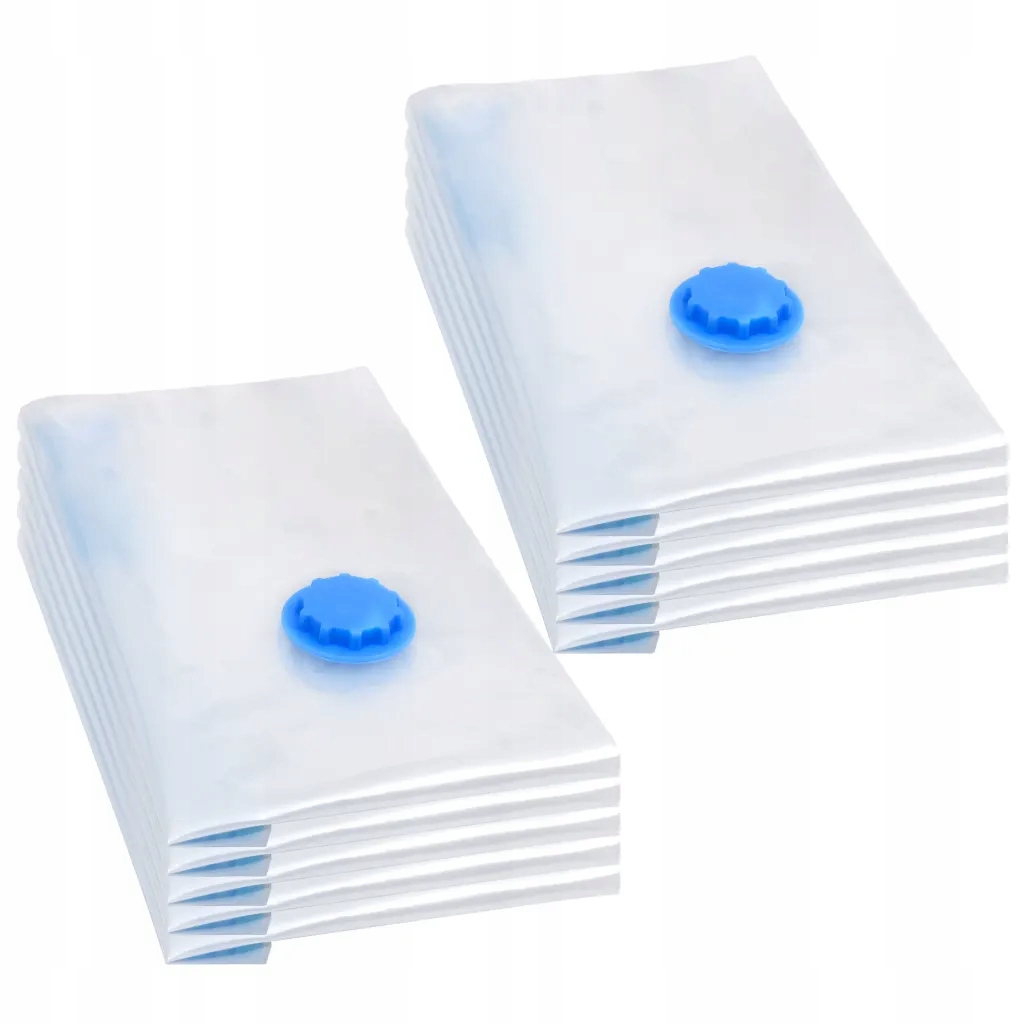 Levně Vákuový pytel , průhledný/modrý, 60x40 cm, 10 ks