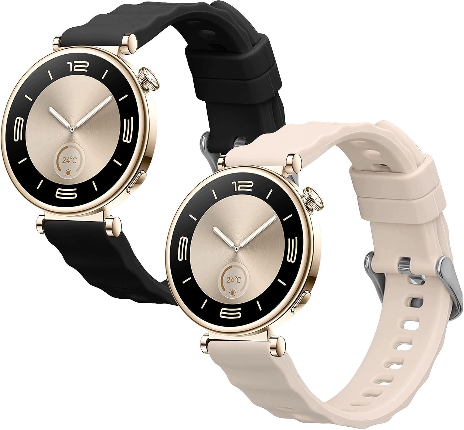 kwmobile pasek silikonowy Tpu do Huawei Watch GT6/GT5/GT4 41 mm czarny L
