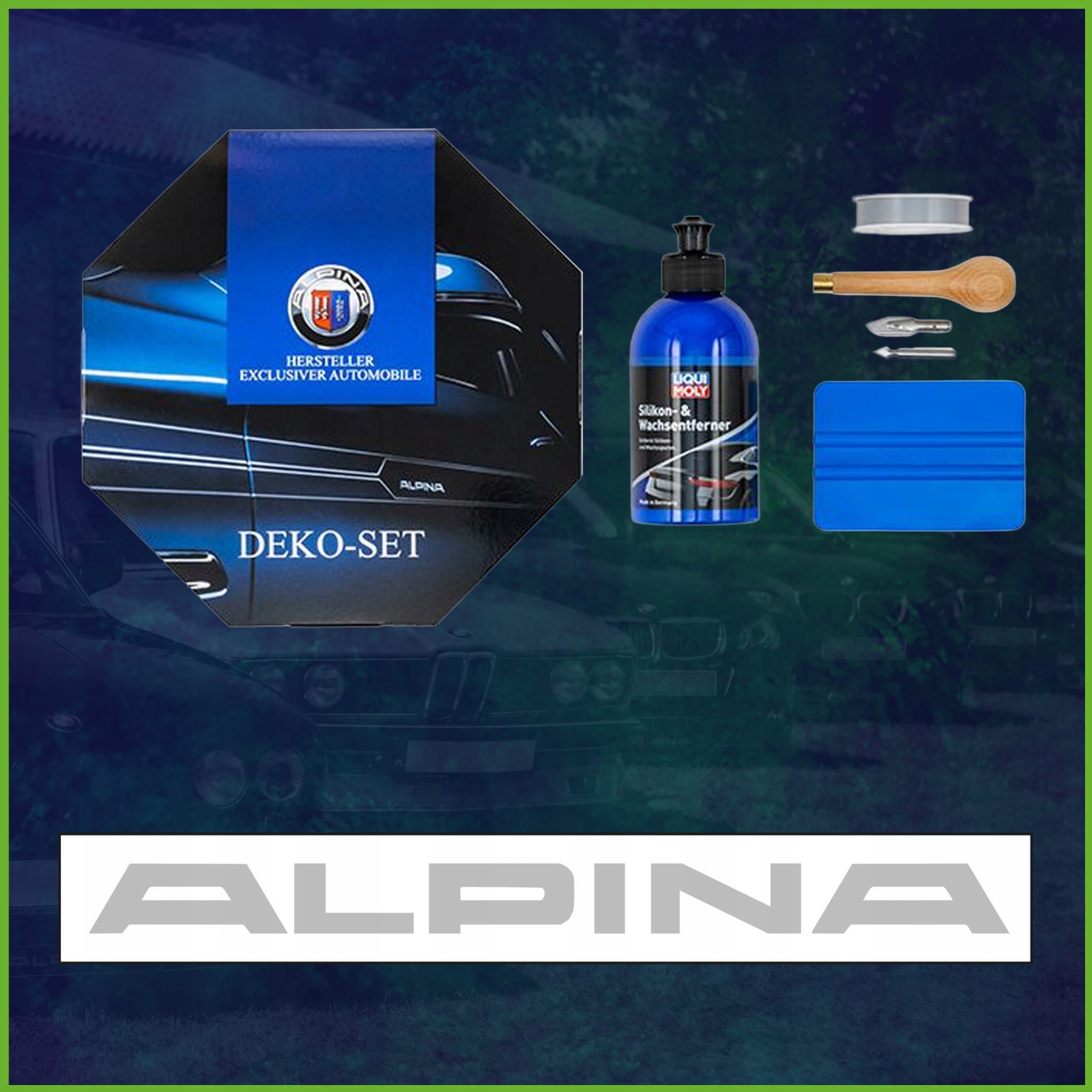 Strieborný set deko Alpina – pre predný spojler Bmw série 7 G11/G12