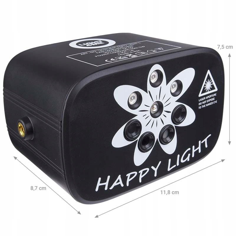 MULTIEFEKT ŚWIETLNY LED KOLOROFON REFLEKTOR DYSKOTEKOWY LASER RGB UV +PILOT Marka Light4Me