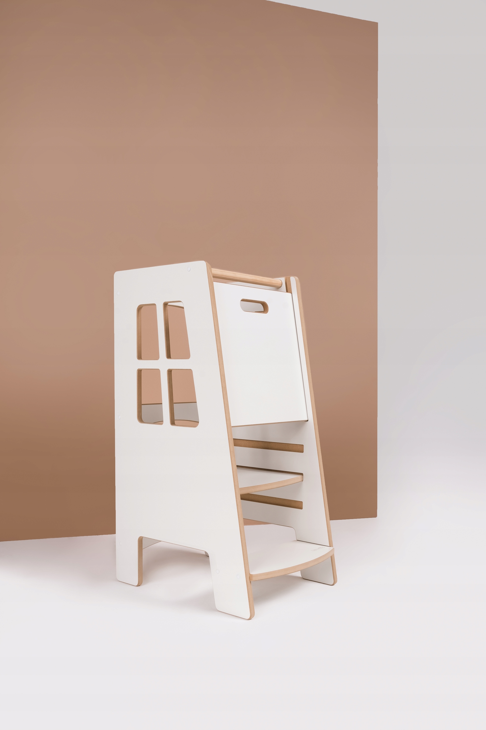 Pomocnik Kuchenny Kitchen Helper Solidny Podest Biały MDF Tuptiwood Kolekcja Extra Safe