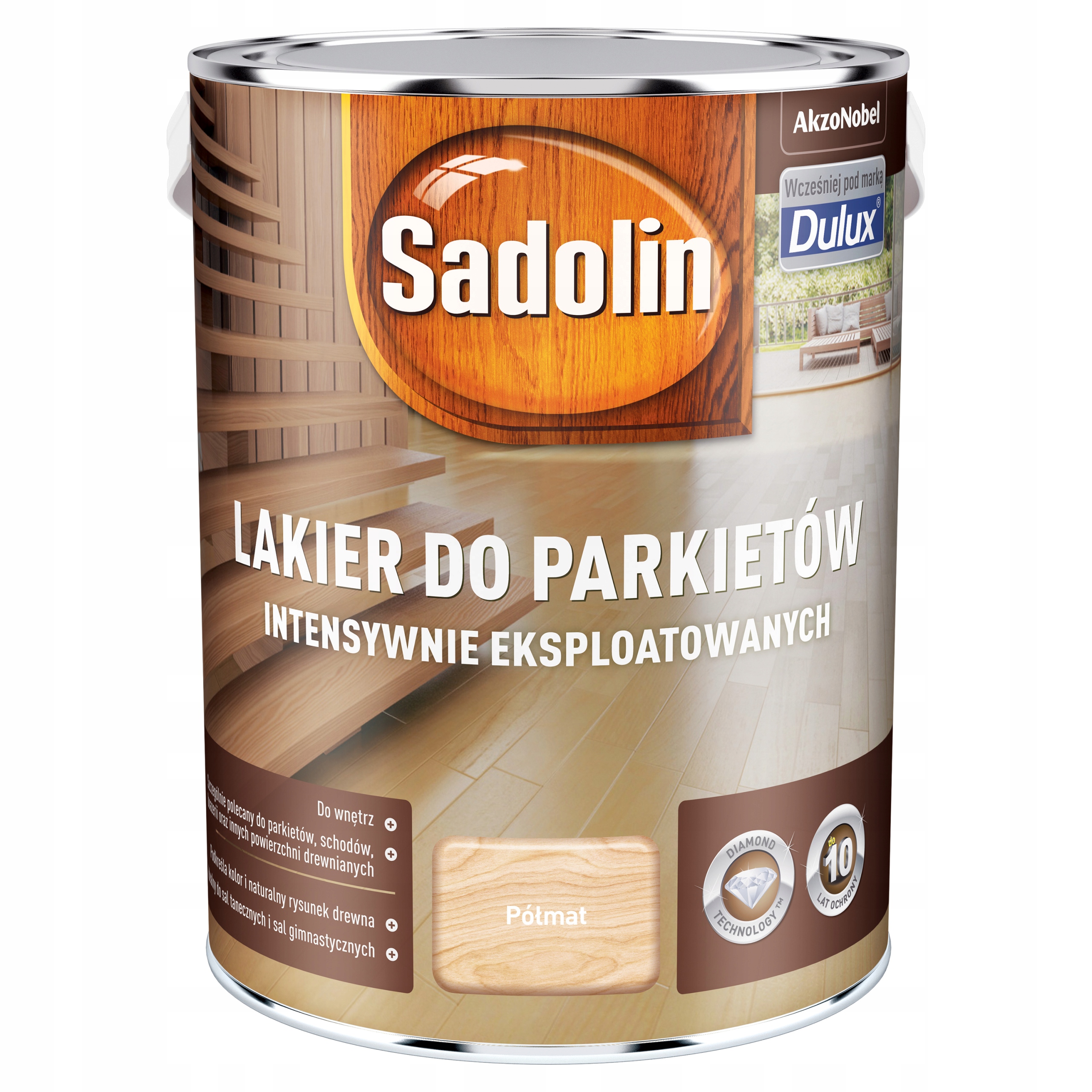 Sadolin Lakier parkiety eksploatowane PÓŁMAT 5L