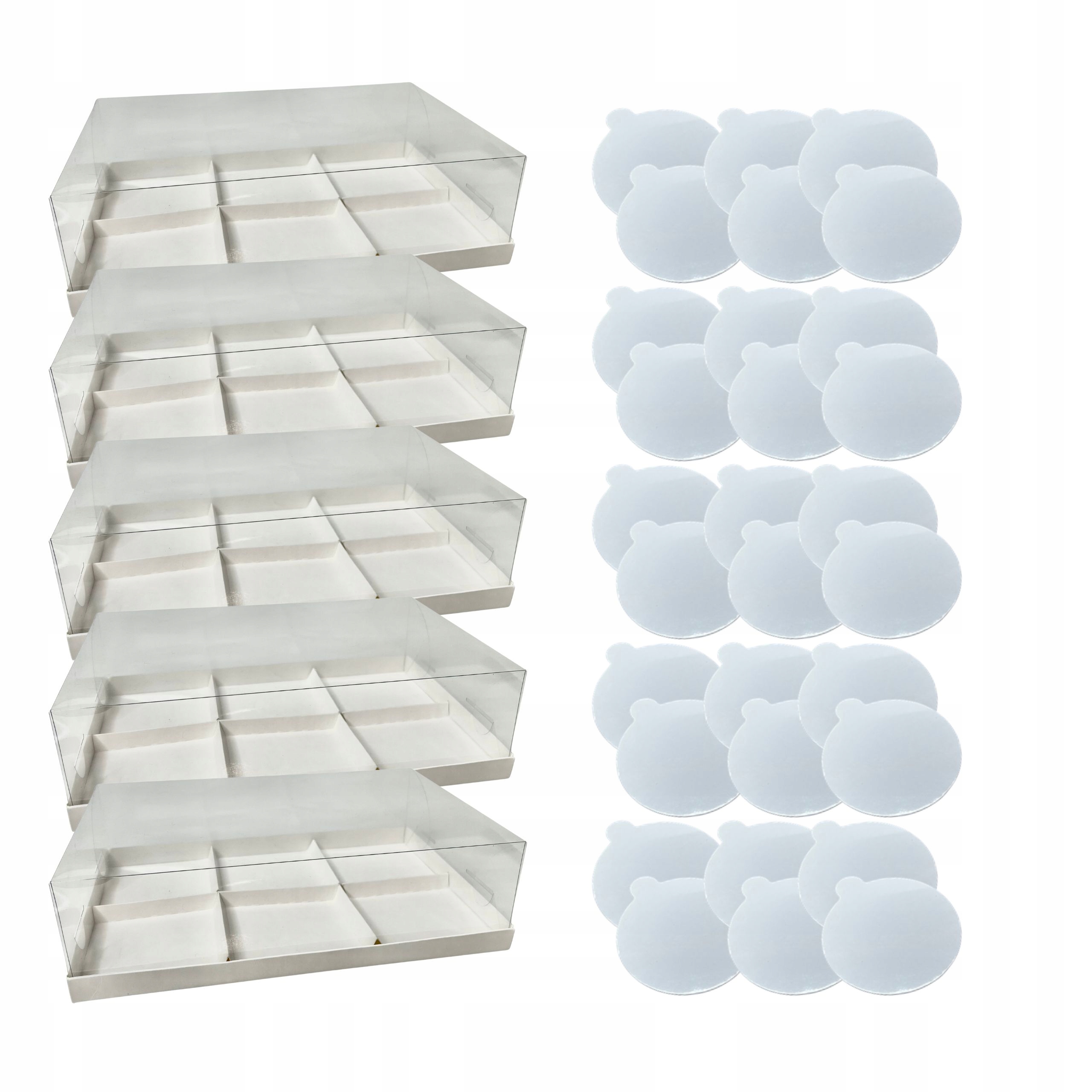 Levně Set Krabička na monoporce 29x19x8 cm banketová podložka pod dezert